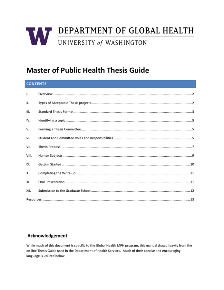 global public health thesis