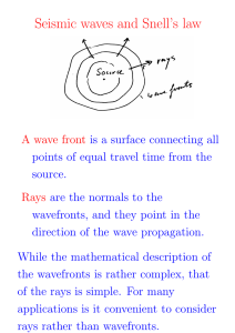 Seismic waves and Snell`s law