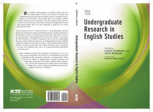 Undergraduate Research in English Studies