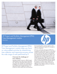 HP Project and Portfolio Management (PPM) Time