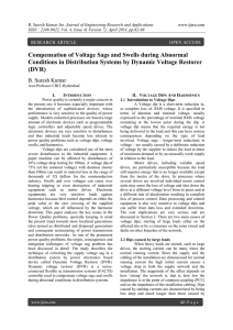 Compensation of Voltage Sags and Swells during Abnormal