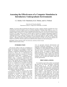 Assessing the Effectiveness of a Computer Simulation in