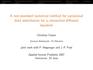 A non-standard numerical method for variational data assimilation