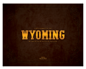 University of Wyoming Athletics style gUide