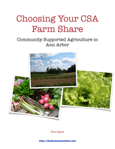 Choosing Your CSA Farm Share