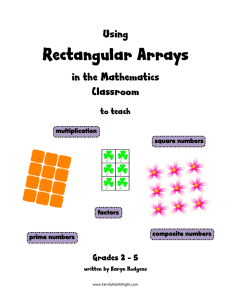 Using Rectangular Arrays to Teach Number