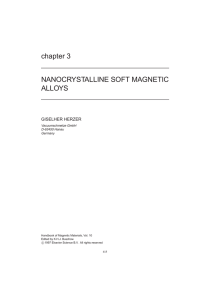 Nanocrystalline Soft magnetic Alloys