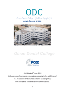Oman Dental College - the Association for Dental Education in Europe