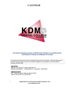 calendar - KDM Dental College International Inc.