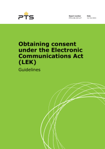 Obtaining consent under the Electronic Communications Act (LEK)