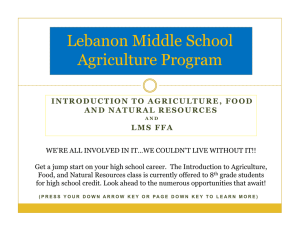 Lebanon Middle School Agriculture Program