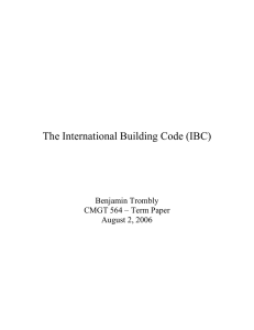 The International Building Code (IBC)