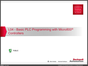 L04 - Basic PLC Programming with Micro800 Controller