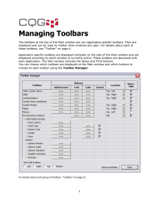 Managing Toolbars