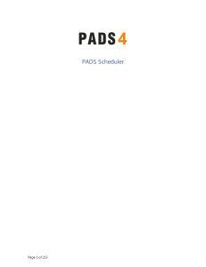 PADS Scheduler