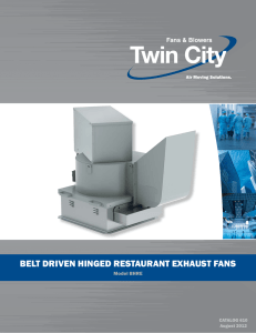 Belt Driven Hinged Restaurant Exhaust Fans – Catalog 610