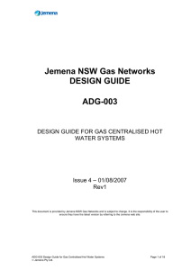 Jemena NSW Gas Networks DESIGN GUIDE ADG-003