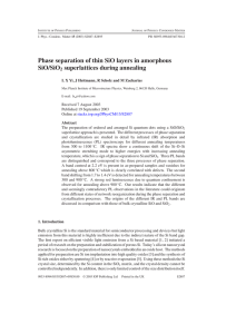 Phase separation of thin SiO layers in amorphous SiO/SiO2