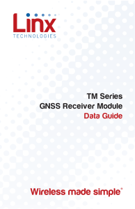 TM Series GNSS Receiver Module Data Guide