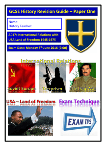 GCSE History Revision Guide – Paper One