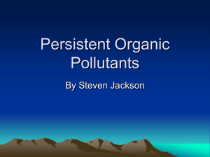 Persistent Organic Pollutants - Atmospheric and Oceanic Sciences