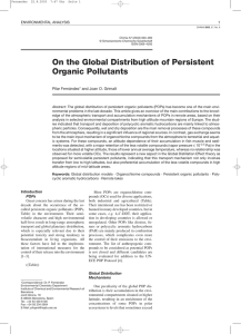 On the Global Distribution of Persistent Organic Pollutants - CID-CSIC