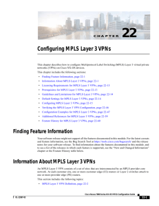 Configuring MPLS Layer 3 VPNs