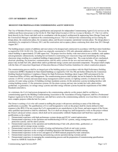 Commissioning Agent Services RFP Page 1 of 3 CITY OF MERIDEN