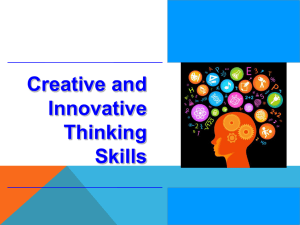 Creative and Innovative Thinking Skills