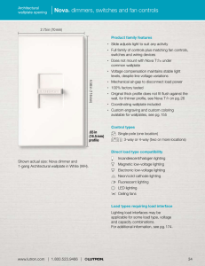 Nova® dimmers, switches and fan controls