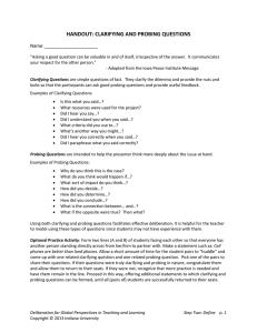 handout: clarifying and probing questions