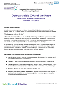Osteoarthritis (OA) of the Knee