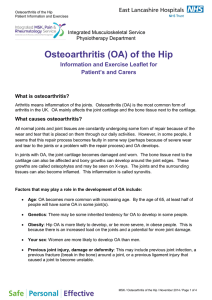Osteoarthritis (OA) of the Hip
