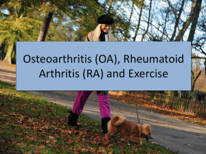 Osteoarthritis (OA), Rheumatoid Arthritis (RA)