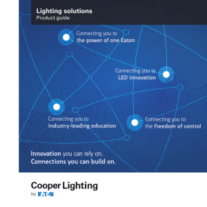 Lighting solutions - Cooper Industries