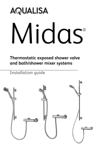 Thermostatic exposed shower valve and bath/shower mixer systems