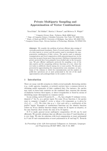 Private Multiparty Sampling and Approximation of Vector