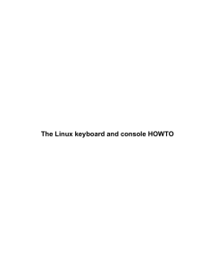 The Linux keyboard and console HOWTO