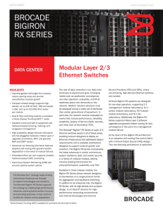 BROCADE BIGIRON RX SERIES