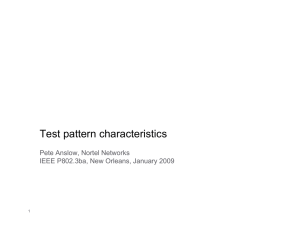 Test Pattern Characteristics