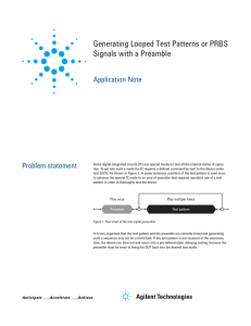 Generating Looped Test Patterns or PRBS Signals with a