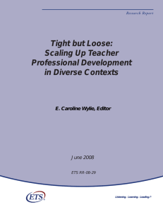Tight but Loose: Scaling Up Teacher Professional Development in