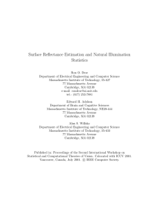 Surface Reflectance Estimation and Natural Illumination Statistics