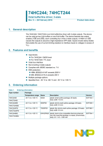 74HCT244 Octal buffer/line driver
