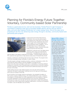 Voluntary, Community-based Solar Partnership