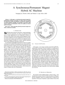 A synchronous/permanent magnet hybrid AC machine