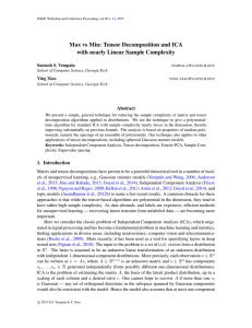 Max vs Min: Tensor Decomposition and ICA with nearly Linear