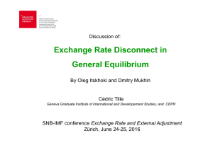 Exchange Rate Disconnect in General Equilibrium, by Oleg Itskhoki