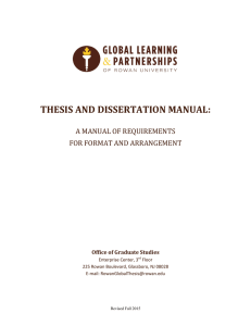 thesis and dissertation manual