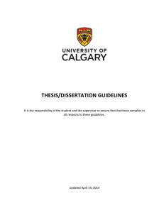 thesis/dissertation guidelines - Graduate Studies